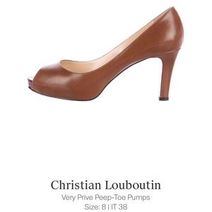 Authentic Louboutin Very Prive Peep toe pumps!